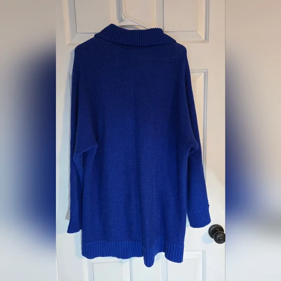 Ralph Lauren Blue Toggle Button Up Cardigan Sweater W/ Pockets, 2X - Picture 5 of 11